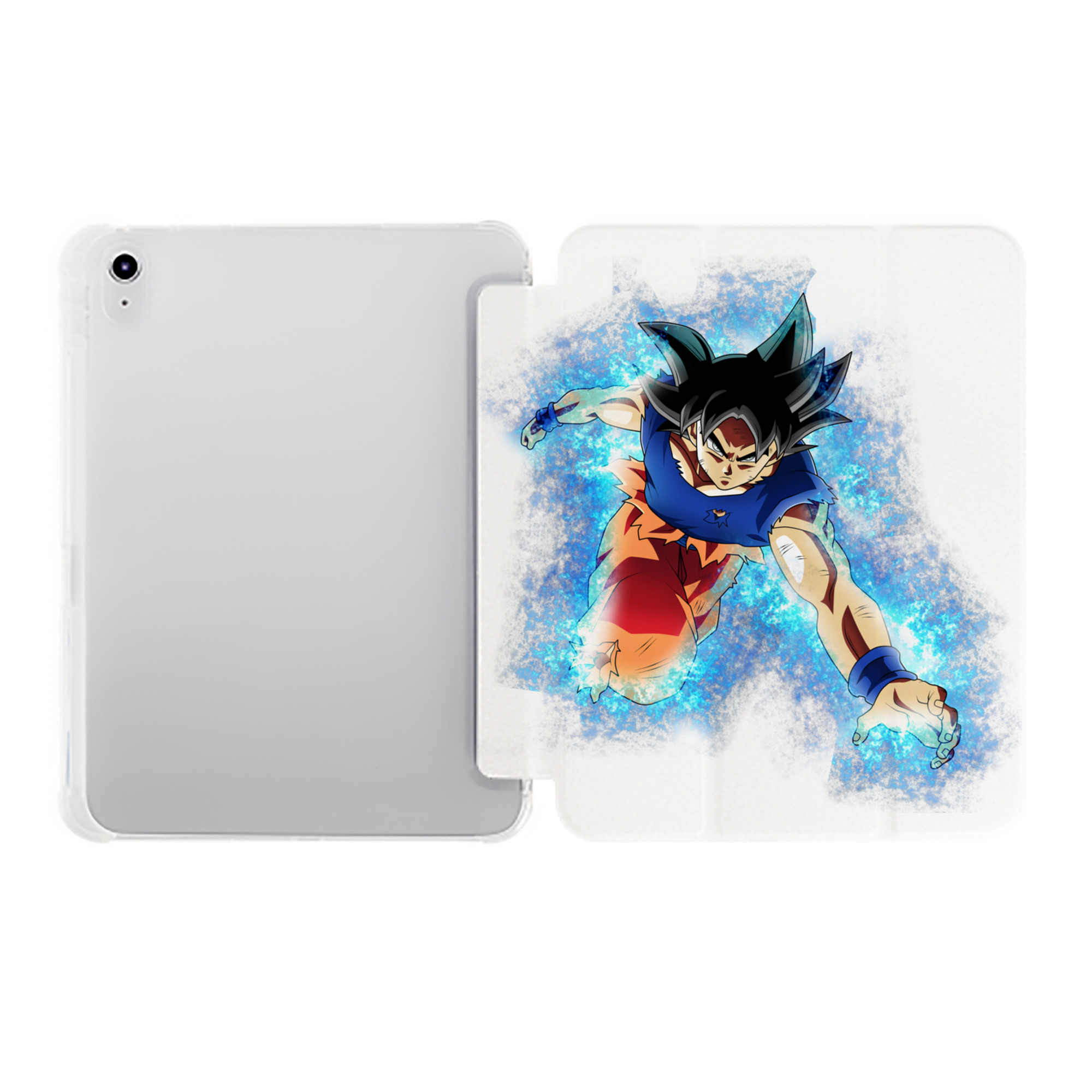 （画像用） ドラゴンボール 孫悟空（そん ごくう）Son Goku カカロット DRAGON BALL Kakarotto IPad ケース ペン収納付き 三つ折りスタンド PUレザー×シリコン 対応機種9.5/10.5/10.9インチ